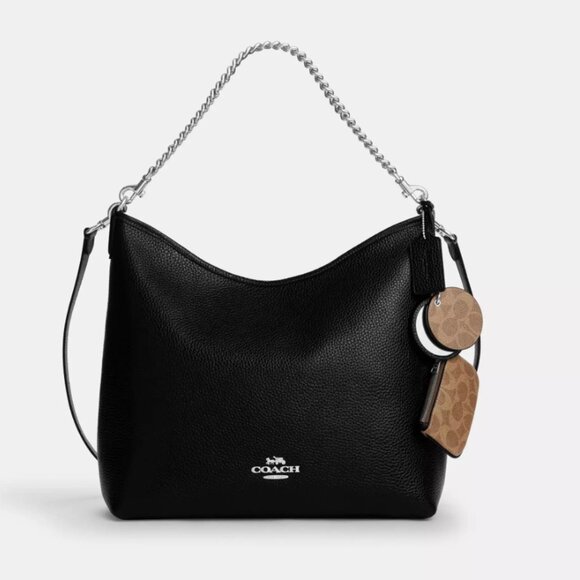 COACH CBI93 Laurel Large Shoulder Bag With Mirror Charm And Pouch - Picture 1 of 5